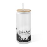 Verre Aventure Personnalisé avec Couvercle et Paille pour Cadeau de Mariage