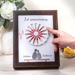 Décoration d'intérieur personnalisée à effet moiré pour couple Cadeau d'anniversaire