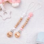 Personalized Baby Wooden Brush and Comb Set with Baby Pacifier Clip and Blanket Baby Shower Gift for Newborn
