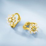 Pendientes de aro de plata de ley personalizados con piedra de nacimiento Día de la Madre Regalos de cumpleaños para ella