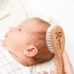 Personalized Baby Wooden Brush and Comb Set with Baby Pacifier Clip and Blanket Baby Shower Gift for Newborn