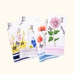 Personalized Birth Month Flower Floral Cloth Names Napkins Set of 2