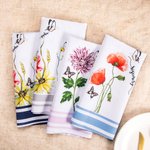 Personalized Birth Month Flower Floral Cloth Names Napkins Set of 2
