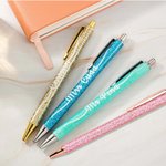 Personalised Glitter Rainbow Leopard Retractable Ballpoint Pens with Name Set of 2 Birthday Back to School Office Gift for Teacher Nurse Colleague