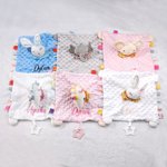 Couverture Serviette Lovey Personnalisée pour Bébé Couverture de Sommeil de Sucette