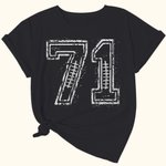 Personlig Vintage Rugby Nummer T-Shirt