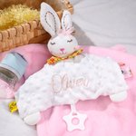 Couverture Serviette Lovey Personnalisée pour Bébé Couverture de Sommeil de Sucette
