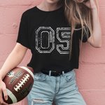 Personlig Vintage Rugby Nummer T-Shirt