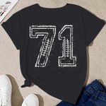 Personlig Vintage Rugby Nummer T-Shirt