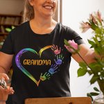 T-Shirt Sweat à Capuche Personnalisé avec Titre et Noms d'Enfants Cadeau Fête des Mères pour Maman Grand-Mère