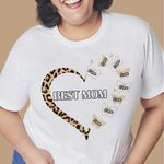Personalized Heart Leopard Pattern Butterflies T-shirt and Hoodie