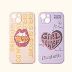 Etui silicone personnalisé pour iPhone Girl Power Cadeau pour elle