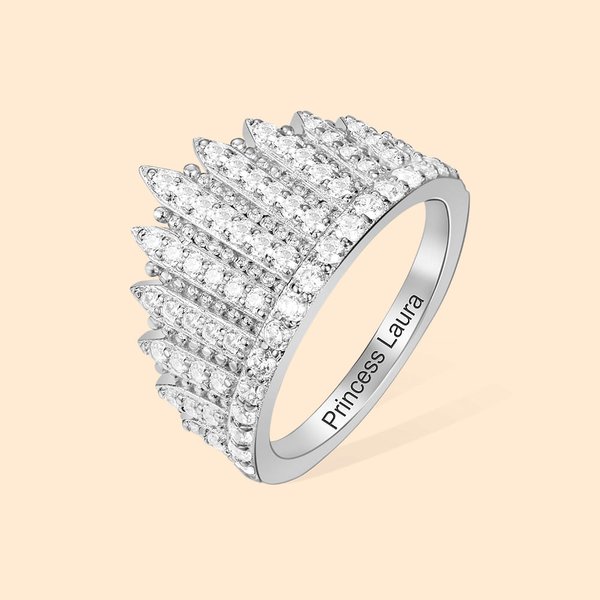 Personalized Anastasia Wedding Crown Ring