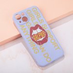 Etui silicone personnalisé pour iPhone Girl Power Cadeau pour elle