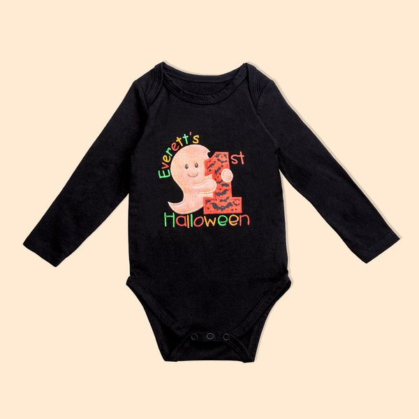 Personalisierte Halloween-Baby-Body 1. Halloween-Outfit