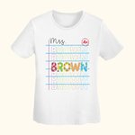 Gepersonaliseerd lerares naam T-shirt voor terug naar school Waardering Gift