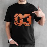 T-Shirt Personnalisé avec Numéro et Nom Style Basketball Cadeau pour Papa Homme Amateur de Sport