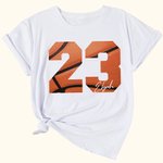T-Shirt Personnalisé avec Numéro et Nom Style Basketball Cadeau pour Papa Homme Amateur de Sport