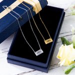 Collier Personnalisé Argent 925 Acier Inoxydable avec Texte Pendentif Gravé de Cassette Cadeau Rétro pour Femme Amoureux de Musique