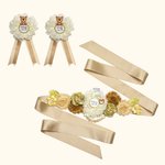 Personalized Boho Baby Shower Sash and Pin