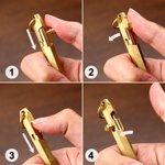Stylo à Bille Rétro Personnalisé avec Nom Gravé Accessoire pour Porte-clés Cadeau d'Affaires de Décompression pour Homme