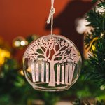 Personalised Family Tree Glass Dome Christmas Tree Ornament