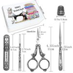 Kit d'Outils de Broderie Vintage Personnalisé avec Nom Cadeaux pour les Couturiers Tailleurs