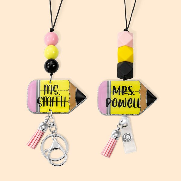 Llavero personalizado con nombre para profesores, enfermeros, empleados, estudiantes, etc. Regalo de agradecimiento por la vuelta al cole.