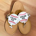 Gepersonaliseerde Baseball Football Softball Non-slip Flip Flops Sport Thema Vrouwen PU Zomer Sandalen Gift voor Ball Game Fans Strand Lovers