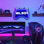 Cartel LED personalizado para sala de juegos