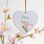 Personalized Birth Flower Ornament Home Decoration