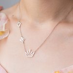 Collana personalizzata con iniziali in argento Sterling 925 Gioielli per donne regalo