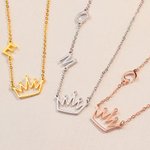Collana personalizzata con iniziali in argento Sterling 925 Gioielli per donne regalo
