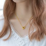 Personalised Horseshoe Photo Projection Lucky Necklace with 100 Languages I Love You Birthday Valentine's Day Gift for Women Horse Lovers