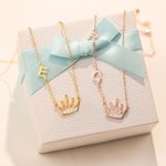 Collana personalizzata con iniziali in argento Sterling 925 Gioielli per donne regalo