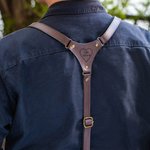 Tirantes de cuero de vaca personalizados para hombres con diseño en Y y nombre grabado regalo para Día del Padre accesorio para padrinos de boda