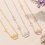 Collana personalizzata con iniziali in argento Sterling 925 Gioielli per donne regalo