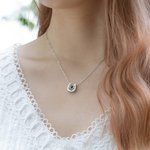 Personalised Horseshoe Photo Projection Lucky Necklace with 100 Languages I Love You Birthday Valentine's Day Gift for Women Horse Lovers