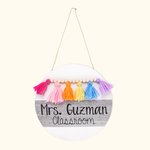 Personlig Tassel Rainbow Dörrskylt Present till lärare