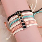 Bracelet Minimaliste Réglable Personnalisé avec Photo de Projection Cadeau Anniversaire Souvenir pour Femme Homme