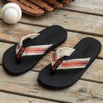 Personalised Baseball Softball Flip Flops with Name and Number