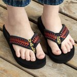 Personalised Baseball Softball Flip Flops with Name and Number