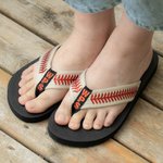 Personalised Baseball Softball Flip Flops with Name and Number