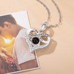 Collar Corazón Infinito Personalizado 100 Lenguas Te Quiero Foto Proyección