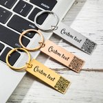 Porte-clés Artistique Personnalisé avec Texte Ondes Sonores Code QR Idée de Cadeau Commémoratif Anniversaire Fête des Pères pour Homme