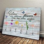 Sorella personalizzata nascita fiori giardino pittura su tela per casa segno decorativo