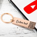 Porte-clés Artistique Personnalisé avec Texte Ondes Sonores Code QR Idée de Cadeau Commémoratif Anniversaire Fête des Pères pour Homme