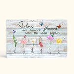 Sorella personalizzata nascita fiori giardino pittura su tela per casa segno decorativo