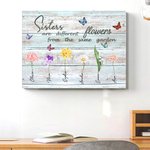 Sorella personalizzata nascita fiori giardino pittura su tela per casa segno decorativo