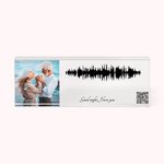 Enregistrement de voix personnalisé Art des ondes sonores avec code QR pour cadeau commémoratif